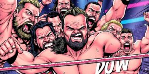 WWE Superstars in comic book action during SmackDown.