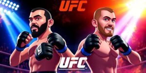 Animated fighters Covington and Buckley ready to battle.