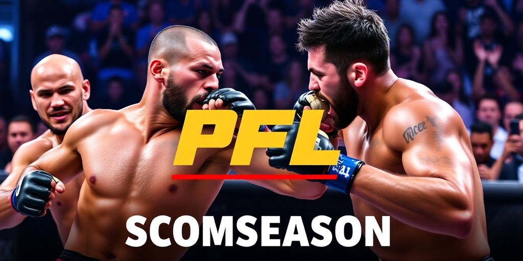 Animated MMA fighters in action for the PFL season.