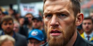 Conor McGregor showing intense emotions during controversy.